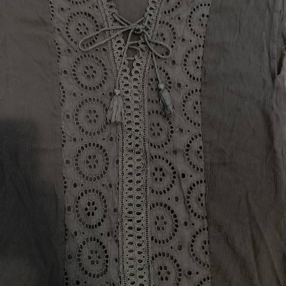 Black swim cover with tie and lace. EUC. Roomy size Small, fits a Medium - Picture 2 of 6